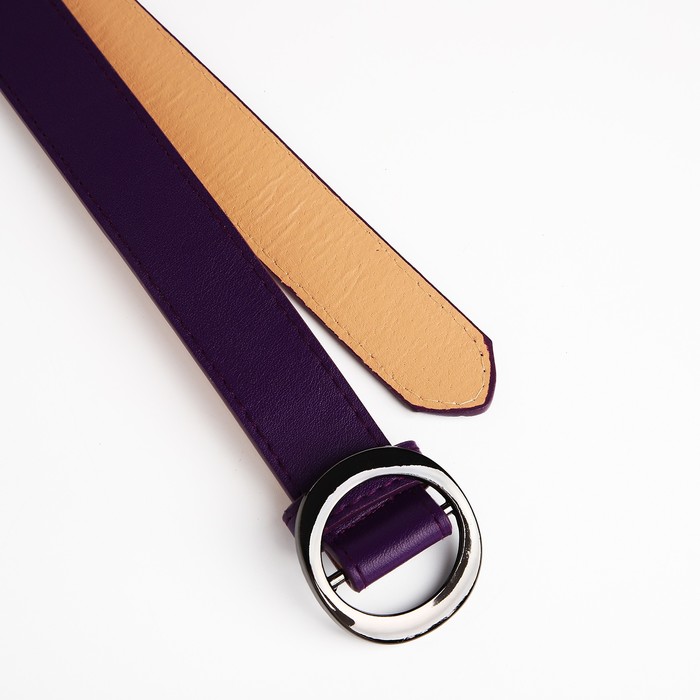 Ремень женский, ширина 3 см, пряжка металл, цвет фиолетовый