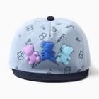 Кепка детская MINAKU "Мишки", цвет голубой, размер 44-46 - Фото 2