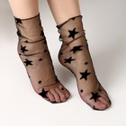Карнавальный аксессуар- носки, цвет черный, звезды - фото 320752944