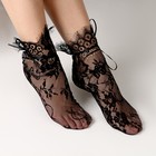 Карнавальный аксессуар- носки, цвет черный, кружево - фото 292983392