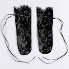 Карнавальный аксессуар- носки, цвет черный, кружево - Фото 3