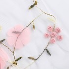Карнавальный аксессуар- носки, цвет белый, цветы розовые - Фото 6