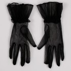 Карнавальный аксессуар - перчатки прозрачные с юбочкой, цвет черный - Фото 3