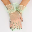Карнавальный аксессуар - перчатки прозрачные с юбочкой, цвет зеленый - фото 11732406