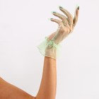 Карнавальный аксессуар - перчатки прозрачные с юбочкой, цвет зеленый - Фото 2