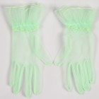 Карнавальный аксессуар - перчатки прозрачные с юбочкой, цвет зеленый - Фото 3