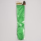 Карнавальный аксессуар- перчатки 55см, цвет зеленый - Фото 4