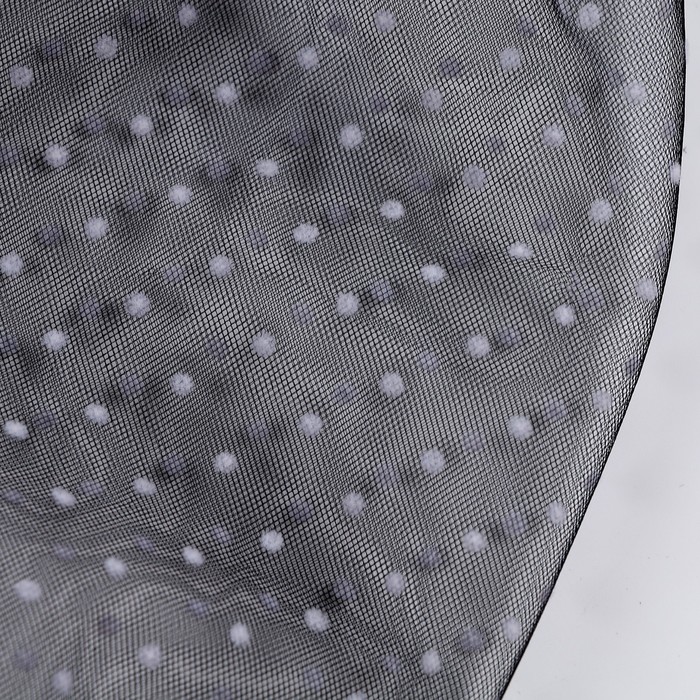 Карнавальный аксессуар перчатки - нарукавники, цвет черный в белый горох - фото 1906501751