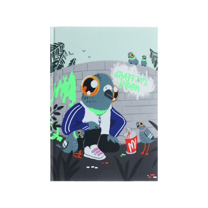 Блокнот А5, 64 листа "Graffiti book. На стиле", обложка картон 7БЦ, матовая ламинация, выборочный лак, блок 70г/м2 - Фото 1