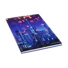 Записная книжка А4, 100 листов, сшивная, "Ночной город", обложка картон 7БЦ, глянцевая ламинация, блок 60г/м2 - Фото 2