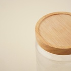 Банка для сыпучих продуктов SL Home «Ивелин», 2 л, 12×20 см, с деревянной крышкой, стекло, прозрачная - Фото 4