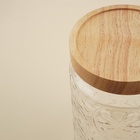 Банка для сыпучих продуктов SL Home «Валенсия», 2 л, 12×20.5 см, с деревянной крышкой, стекло, прозрачная - Фото 2
