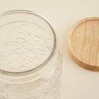 Банка для сыпучих продуктов SL Home «Валенсия», 2 л, 12×20.5 см, с деревянной крышкой, стекло, прозрачная - Фото 4