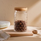 Банка для сыпучих продуктов SL Home «Валенсия», 2 л, 12×20.5 см, с деревянной крышкой, стекло, прозрачная - Фото 6