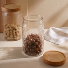 Банка для сыпучих продуктов SL Home «Валенсия», 2 л, 12×20.5 см, с деревянной крышкой, стекло, прозрачная - Фото 7