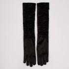 Карнавальный аксессуар - перчатки со сборкой, цвет черный - Фото 3