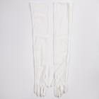 Карнавальный аксессуар- перчатки прозрачные, цвет белый - Фото 3