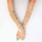 Карнавальный аксессуар- перчатки прозрачные, цвет зеленый - фото 5316736