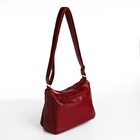 Сумка женская кросс-боди на молнии, 24×12×20 см, бордовая - Фото 3