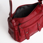 Сумка женская кросс-боди на молнии, 24×12×20 см, бордовая - Фото 5