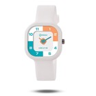 Часы наручные детские, d=3.7 см, длина l=22 см, ремешок силикон, 3 АТМ, белые - Фото 1