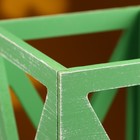 Кашпо деревянное 14×14×26 см "Фонарь Хай-тек Прованс", Зелёный - фото 7904681