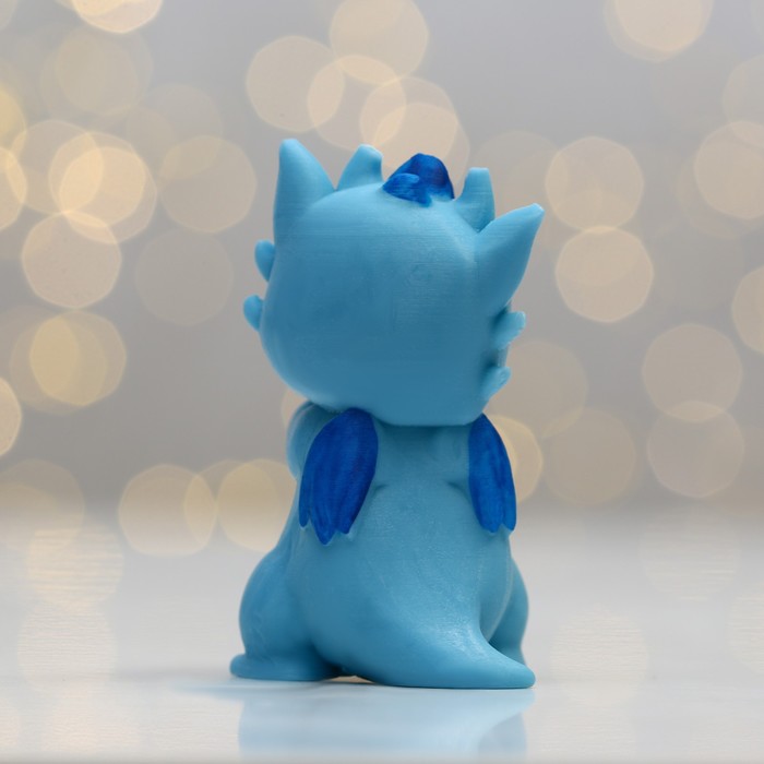 Фигурное мыло "Дракоша со мишкой", 58 г, цвет голубой
