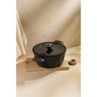 Кастрюля SL Home, d=20 см, h=10.5 см, с антипригарным покрытием, индукция, алюминий, чёрная - Фото 3