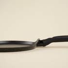 Сковорода блинная SL Home, d=22 см, h=1.6 см, кованый алюминий, антипригарное покрытие, индукция, чёрная - Фото 3