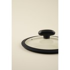 Крышка SL Home, d=22 см, с силиконовым ободком, стекло - Фото 3