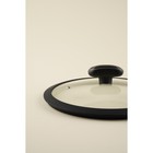 Крышка SL Home, d=24 см, с силиконовым ободком, стекло - Фото 3