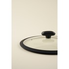 Крышка SL Home, d=26 см, с силиконовым ободком, стекло - Фото 3