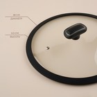 Крышка SL Home, d=28 см, с силиконовым ободком, стекло - Фото 2