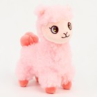 Мягкая игрушка "Лама", 25 см, цвет розовый - фото 320754345