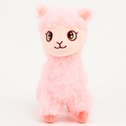 Мягкая игрушка "Лама", 25 см, цвет розовый - Фото 5