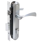 Замок врезной БУЛАТ ЗВ4-1.03.07 НОМОС, с ручками, 5 перфорированных ключей, титан - Фото 1