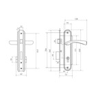Замок врезной БУЛАТ ЗВ4-1.03.07 НОМОС, с ручками, 5 перфорированных ключей, титан - Фото 3