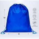 Мешок для обуви Calligrata на шнурке, однотонный, размер 49×0.5×41 см, синий - Фото 2