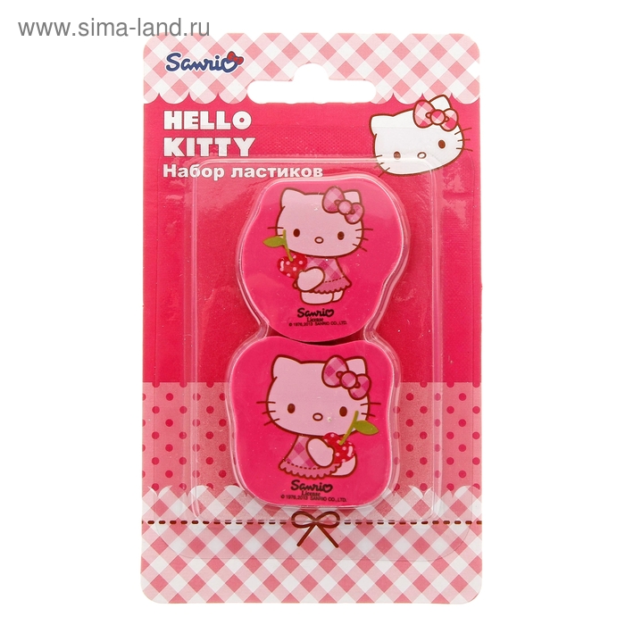 яНабор ластиков дизайн 2шт Улыбка Hello Kitty 209-0009-HK/CH - Фото 1