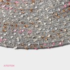 Салфетка сервировочная на стол Доляна «Серпантин», d=38 см, серая - Фото 3