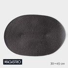 Салфетка сервировочная на стол Magistro «Лофт», 31×45 см, цвет чёрный - фото 301060297