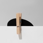 Меловой ценник на прищепке «Овал», 4 шт. в наборе, 1.5×6×6 см, чёрный - Фото 3