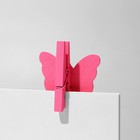 Меловой ценник на ножке «Бабочка», 2 шт. в наборе, 1,5×10×8 см, цвет розовый - фото 7904807