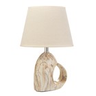 Настольная лампа "Пьет" E14 40Вт бело-бежевый 23х23х34 см RISALUX - фото 23380798