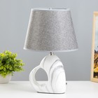 Настольная лампа "Пьет" E14 40Вт белый-серый 23х23х34 см RISALUX - фото 20067619