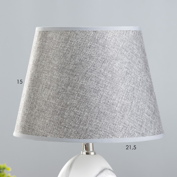 Настольная лампа "Пьет" E14 40Вт белый-серый 23х23х34 см RISALUX - фото 1909413169