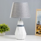 Настольная лампа "Айседора" E14 40Вт белый-серый 23х23х40 см RISALUX - фото 2915163