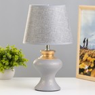 Настольная лампа "Алейна" E14 40Вт серый-золото 23х23х35 см RISALUX - фото 320754952