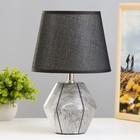 Настольная лампа "Амандин" E14 40Вт серый-черный 23х23х35 см - фото 4067837