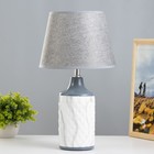 Настольная лампа "Аннет" E14 40Вт бело-серый 23х23х41 см RISALUX - фото 320755043